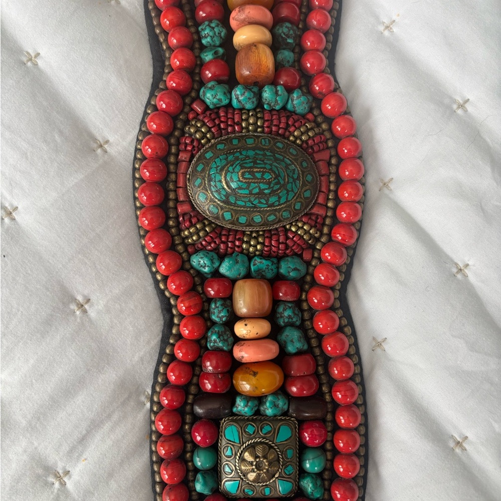 Colorful Beaded Statement Belt
